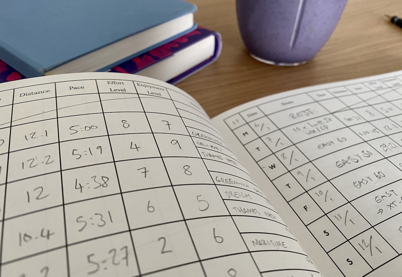 Pencil and paper run log