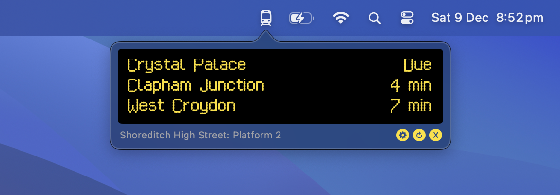 Next 3 arrivals at Shoreditch High Street